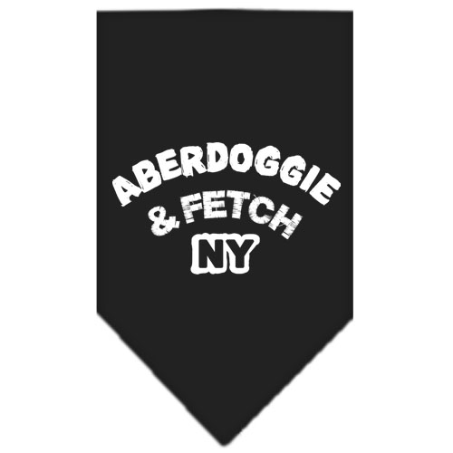 Aberdoggie NY Screen Print Bandana Black Small